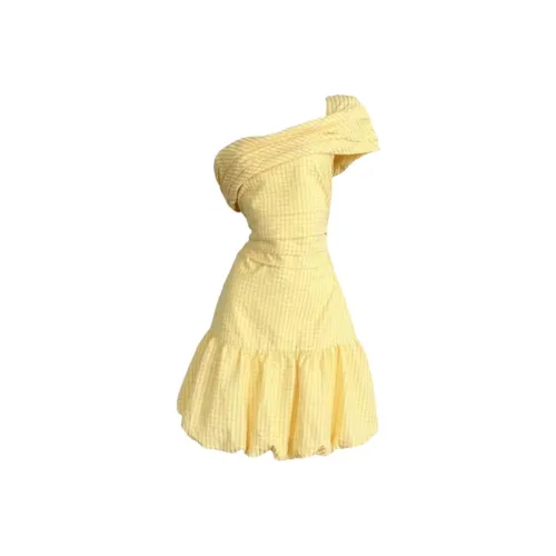 PNVB Желтый Женские Короткие Платья с Короткими Рукавами