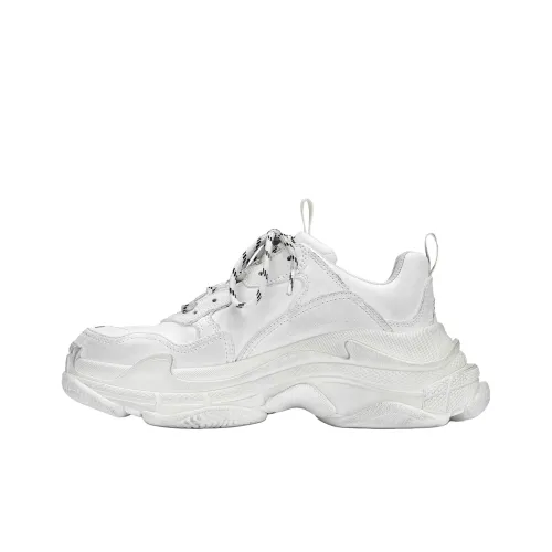 Balenciaga Triple S Low Топ Толстоподошвенные кроссовки Женские Белые