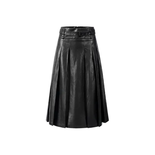 NAVIGARE Кожа Длинная Юбка Женская