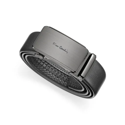 PIERRE CARDIN Ремни из крупнозернистой текстуры коровьей кожи Мужской Черный 3,45CM