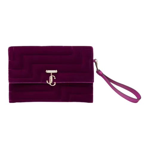 Jimmy Choo Велюр Клатч Женские Boysenberry Фуксия