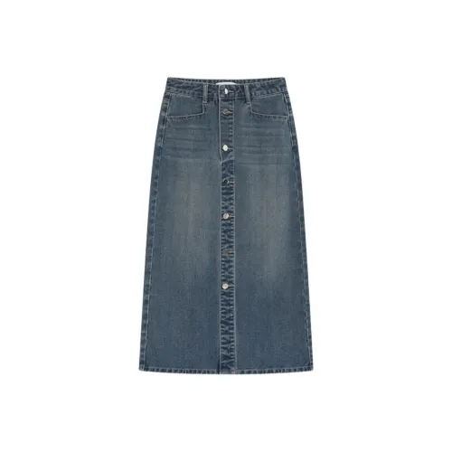 Mo Han Yi Mei Деним Длинная Юбка Женская