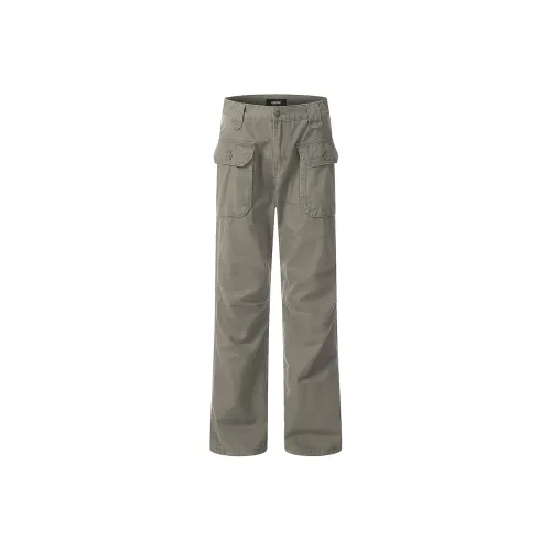 GBXM Карго Брюки Унисекс Серый Зеленый