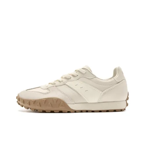 QIAODAN Dry Anti-slip Breathable Lightweight Low-top Casual Women's Raw Cream White QIAODAN Dry Противоскользящий Дышащий Легкий Низкий Топ Повседневный Женский Сырой Кремово-белый