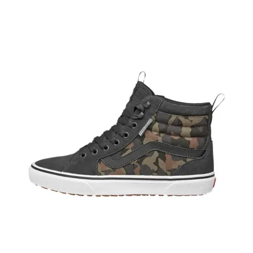 Vans Filmore High Топ Скейтборд Кроссовки Мужские Черные Серые Коричневые