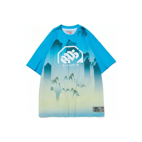 LINING Синий Мужской T-Рубашки