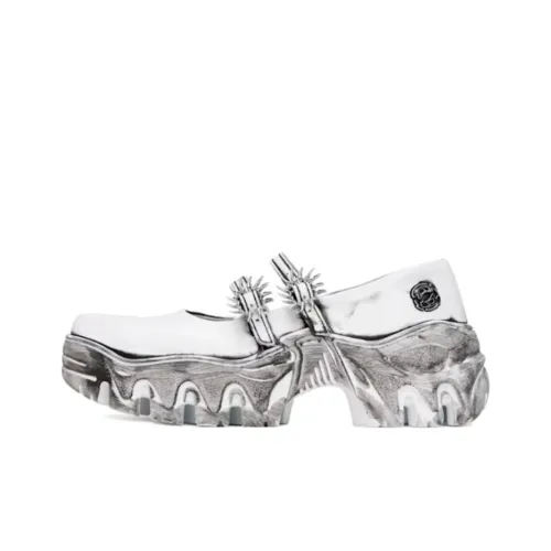 ROMBAUT Mary Jane Shoes Серебристо-белые Женские