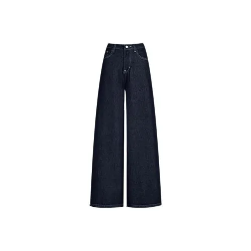 MARIE·COCO Темно-синий Синий Брюки Женские Джинсы