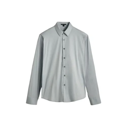 JAMES PERSE Серый Ледниковый Мужская Рубашка