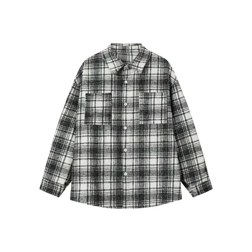 HKRXEC Длинный рукав рубашка пальто мужской