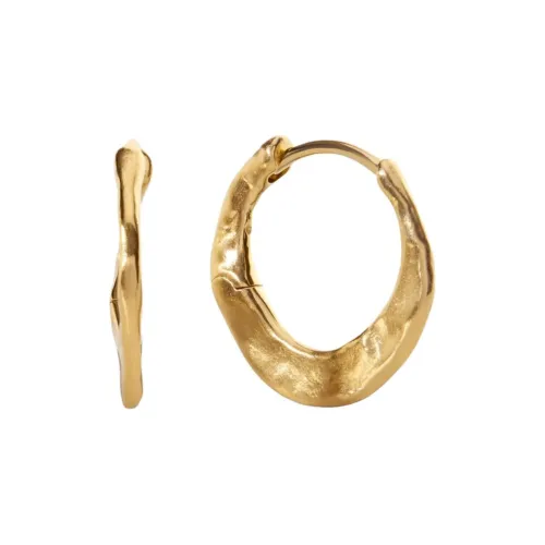 Monica Vinader серьги из стерлингового серебра покрытые золотом 18 ct женские золото