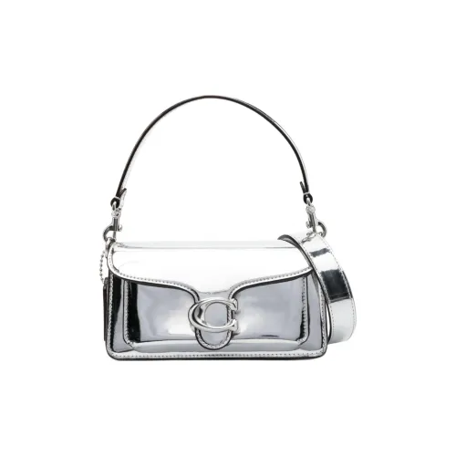 COACH Tabby Кожа Сумка через плечо Сумка Маленькая Women's Silver