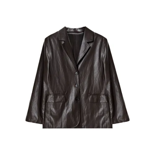 MH Кофе Женские Кожаные Куртки