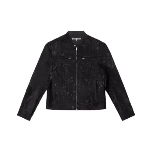 Jaded London Черный Real Кожа Piston Куртка Куртки Пальто Мужской