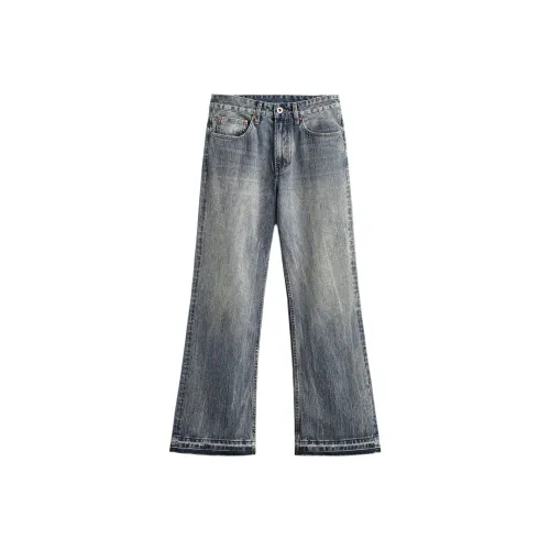 Go it alone Винтажные синие унисекс джинсы