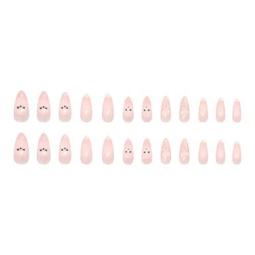 Lulu Candy Сладкий стиль Премиум Кошачий глаз Наклейки для ногтей Градиент Роскошь Pure Фальшивые ногти Миндаль Телесный Градиент Милый