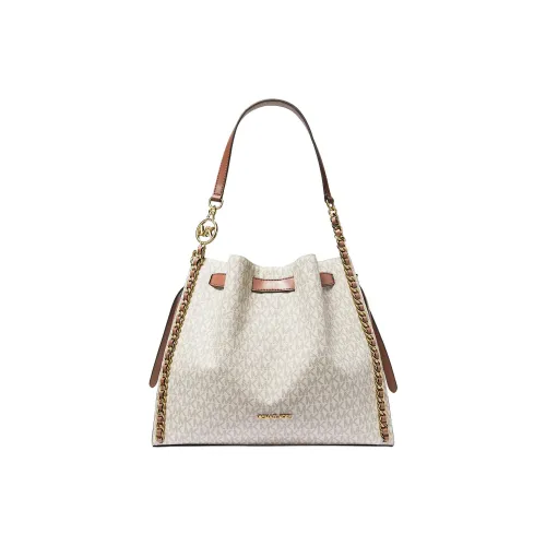 MICHAEL KORS Mina Покрытый холст Сумка на плечо Большая Женская Ваниль