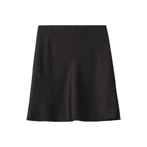 NOTHING WRITTEN Шелковый атлас Midi Юбка Повседневная Короткая Юбка Женская