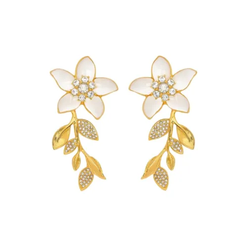 Серьги OSCAR DE LA RENTA Crystal женские золотые