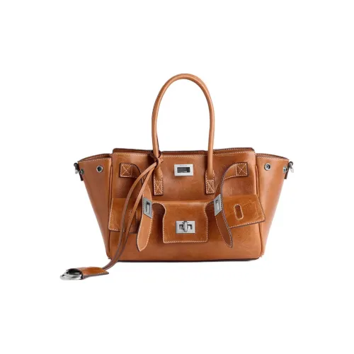 Balenciaga Bel Air Lambskin Tote Bag Shopping Bag Handbag Small Women's Brown