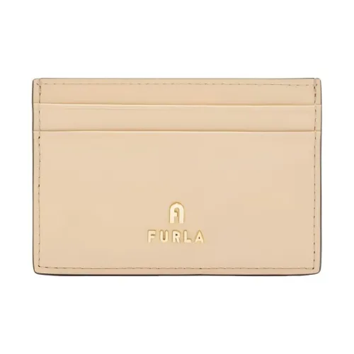 Furla Мягкий держатель для карт из коровьей кожи женский бежевый