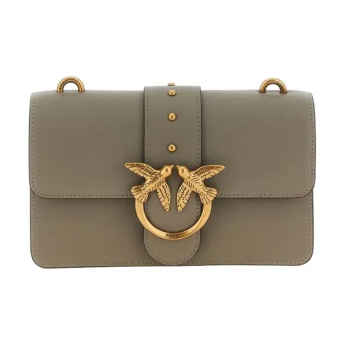 PINKO Телячья кожа Сумка через плечо Мини Женская Серый