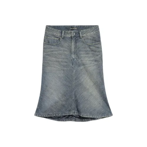 Balenciaga Denim Длинная Юбка Обычного Кроя Женская