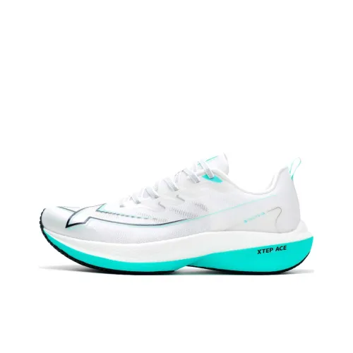 XTEP Амортизация Износостойкий Низкий Топ Тренировочные Беговые Кроссовки Мужские Белый Циан