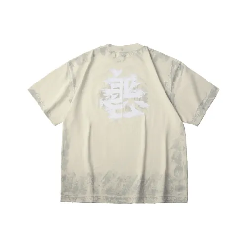 Hatsune Miku Короткий рукав T-рубашки унисекс бежевого цвета