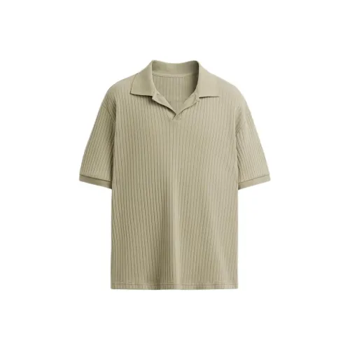 ZARA Light Green Men's Polo Shirt ZARA Светло-зеленая мужская поло рубашка