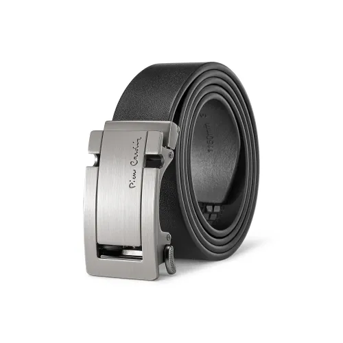 PIERRE CARDIN Ремни из крупнозернистой текстуры коровьей кожи Мужской Черный 3,5 см