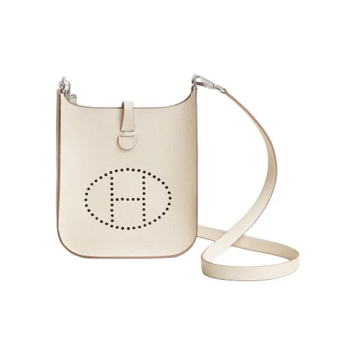 HERMES Evelyne Epsom Телячья кожа Сумка через плечо Сумка на плечо Женская 10 Craie Milkshake Белый