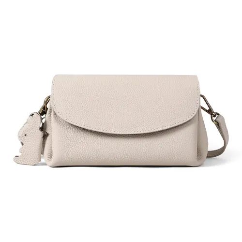 OUBOTE Коровья кожа с синтетической кожей сумка через плечо мини женский экрю