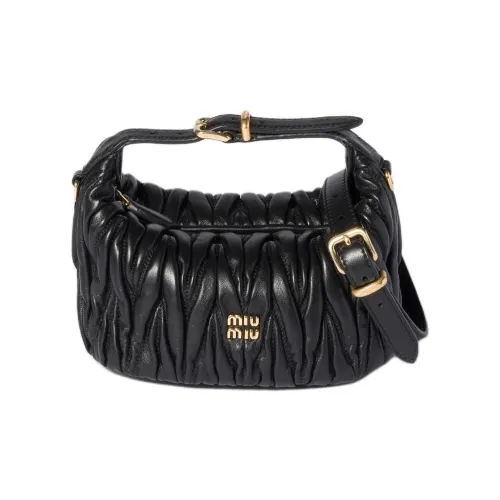 MIU MIU Matelassé Lambskin Bag Women's Black