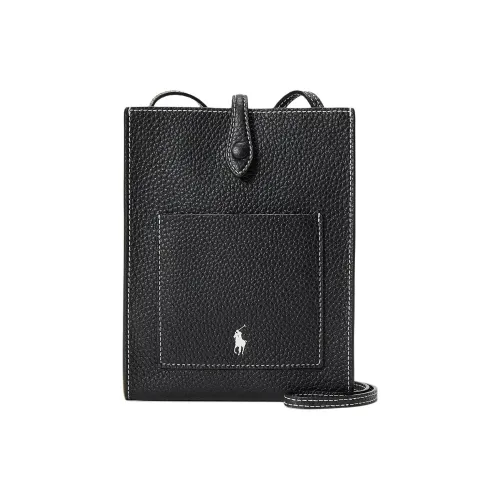 Ralph Lauren Polo Play Кожа Сумка через плечо Женская Черная