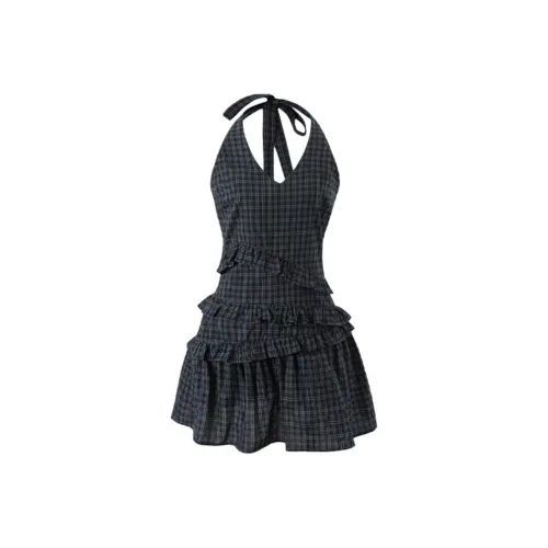 BVODE Темно-синий женский платье без рукавов