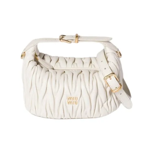 MIU MIU Matelassé Овечья шкура Сумка Женская Белая
