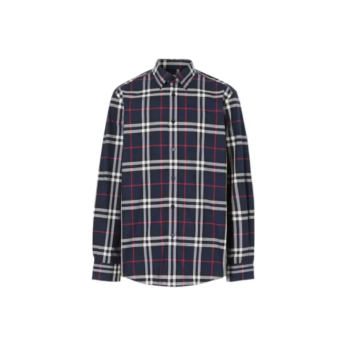 Burberry Рубашка Мужская Темно-синяя 8020865