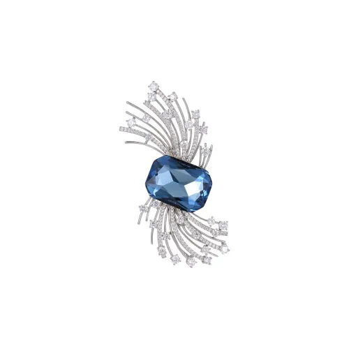 Фиолетовый Austrian Crystal Brooches Unisex