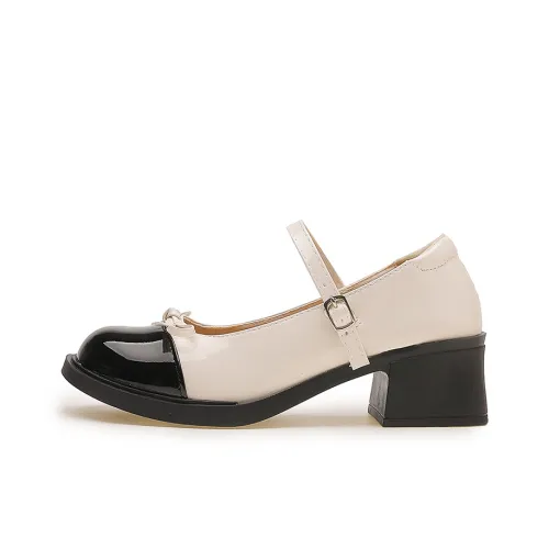 MUKALUO Грубый каблук Мэри Джейн Женские обувь