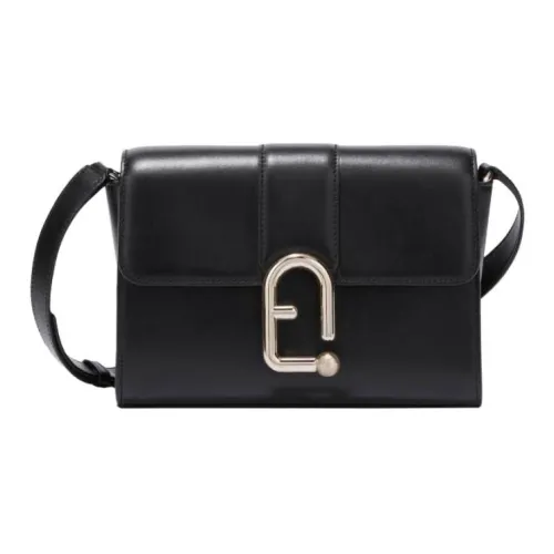 Furla Milano Телячья кожа Сумка через плечо Сумка на плечо Маленькая Женская Черная