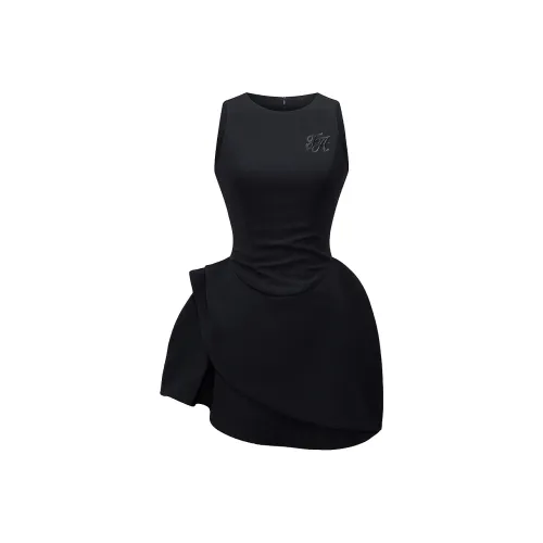 FOASIS Без рукавов Платье Женское Черное