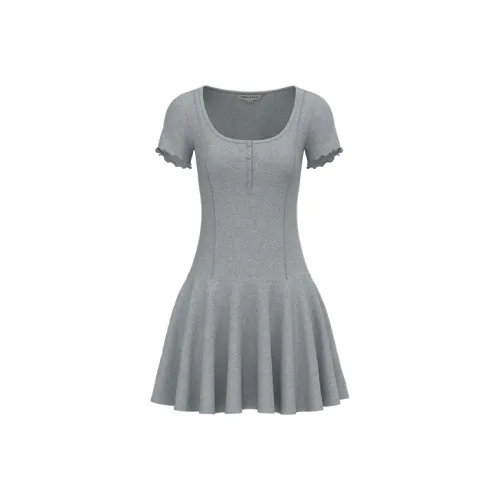 URBAN REVIVO Короткое платье с короткими рукавами для женской одежды женское