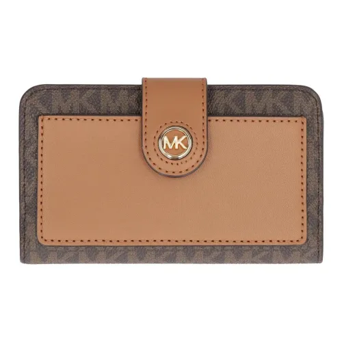 MICHAEL KORS Телячья кожа Кошелек Стандартный Женский Коричневый