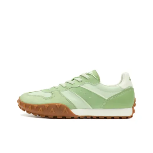 QIAODAN Dry Slip-resistant Breathable Lightweight Low-Top Casual Women Frost Leaf Oats Green QIAODAN Сухой Противоскользящий Дышащий Легкий Низкий Топ Повседневный Женский Frost Лист Овес Зеленый