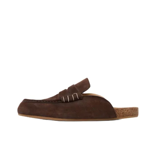 JW Anderson Домашние тапочки Мужские Темно-коричневые