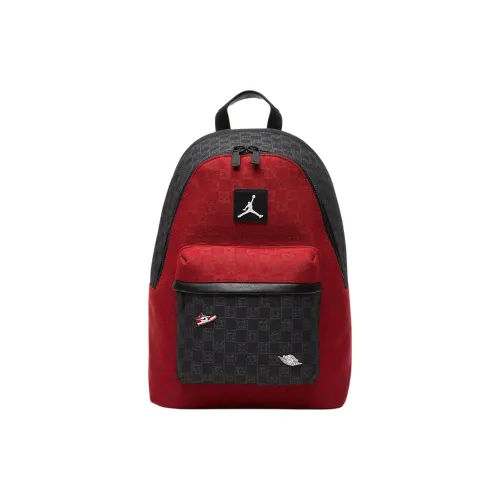 Jordan Monogram Polyester Backpack Unisex Red Джордан Монограмма Полиэстер Рюкзак Унисекс Красный