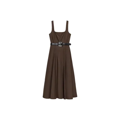 ZARA Коричневые Женские Платья без Рукавов
