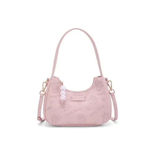 CLEVER KETCH ПУ (полиуретан) Сумка через плечо Стандартная Женская Розовый Экрю Черный