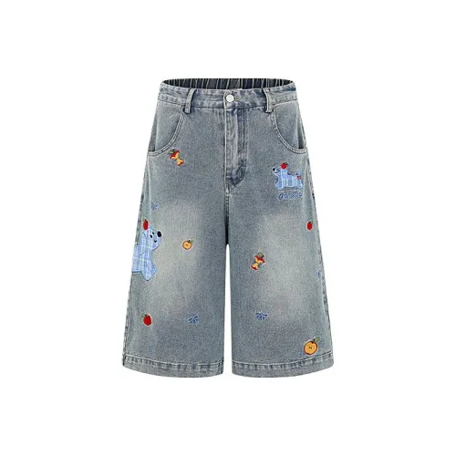 W7H1 Blue Unisex Джинсовые шорты